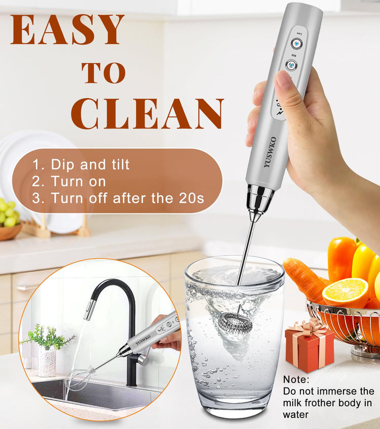 Handheld Milk Frother Wand for Coffee