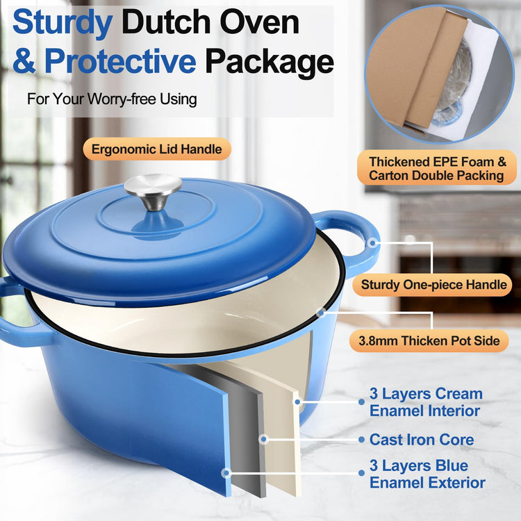 5QT Enameled Dutch Oven