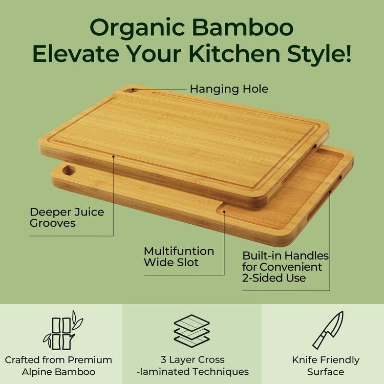 Bamboo Cutting Board (3 Count)