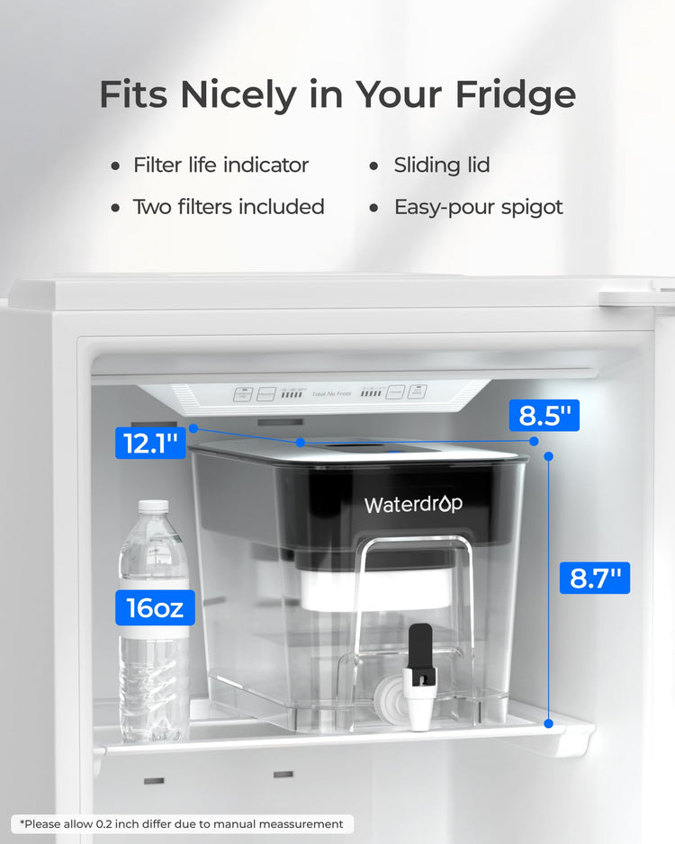 WFD-22L-DF Water Filter Dispenser, 40-Cup Water Purifier, Black (2 Count)