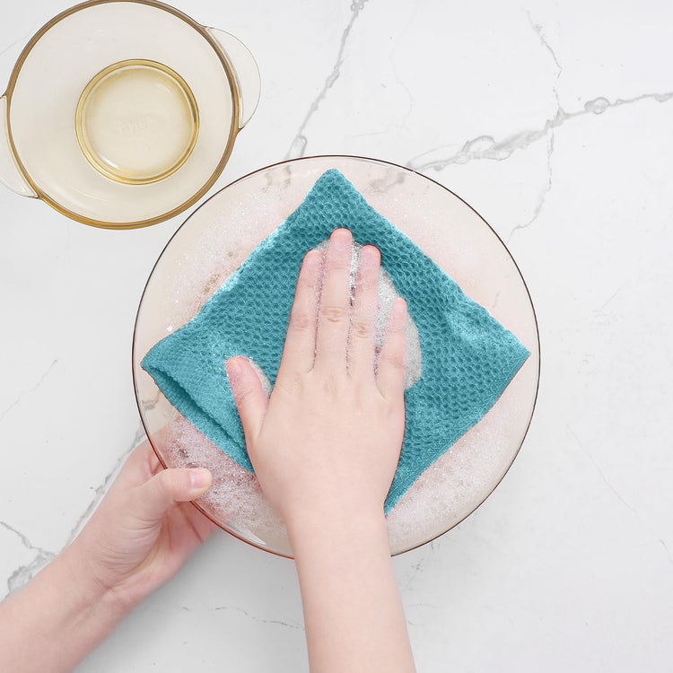 100% Cotton Waffle Weave Kitchen Dish Cloths 6 (6 Count)