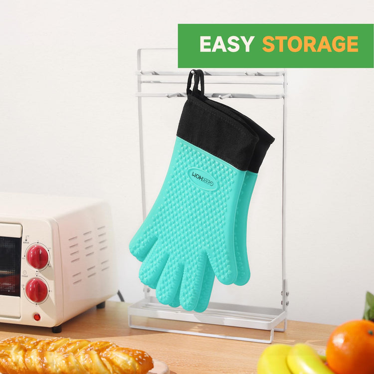 BBQ Gloves Heat Resistant Oven Mitts (2 Count)