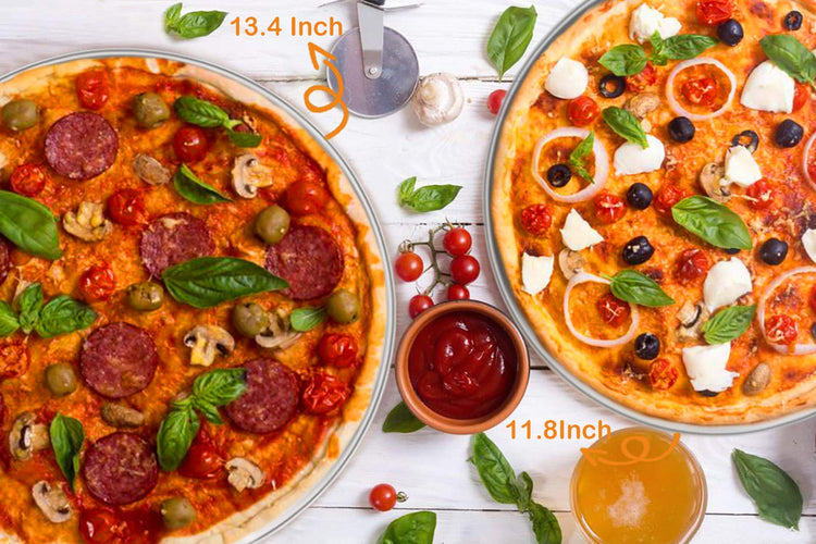 Pizza Pan, 9/10/12 Inch Stainless Steel Pizza Pans Trays Set of 3