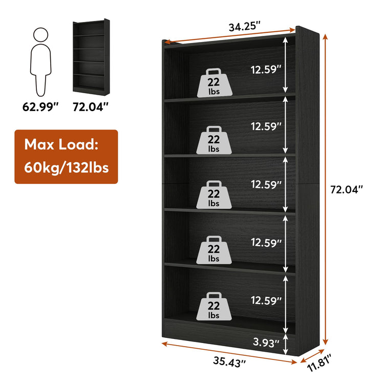 72 inch Tall Bookcase
