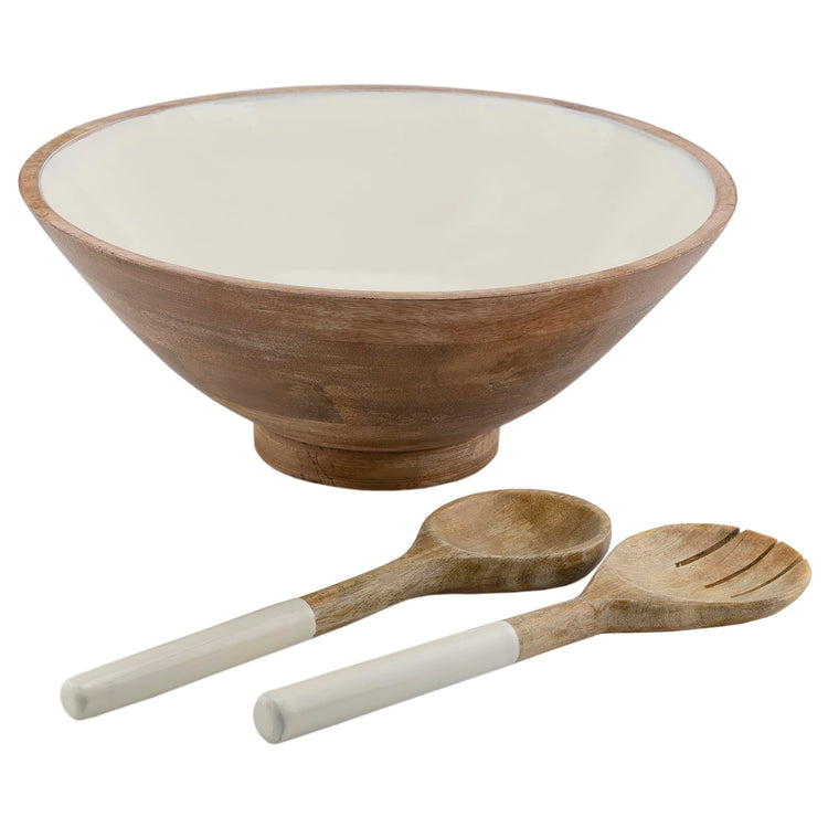 Wooden Salad Bowl Set
