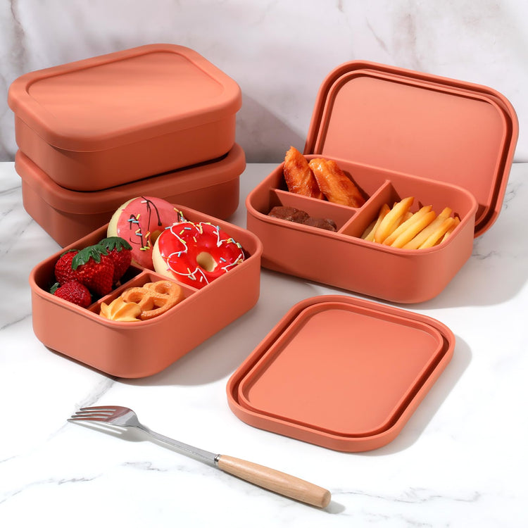 4 Pcs Silicone Bento Box (4 Count)