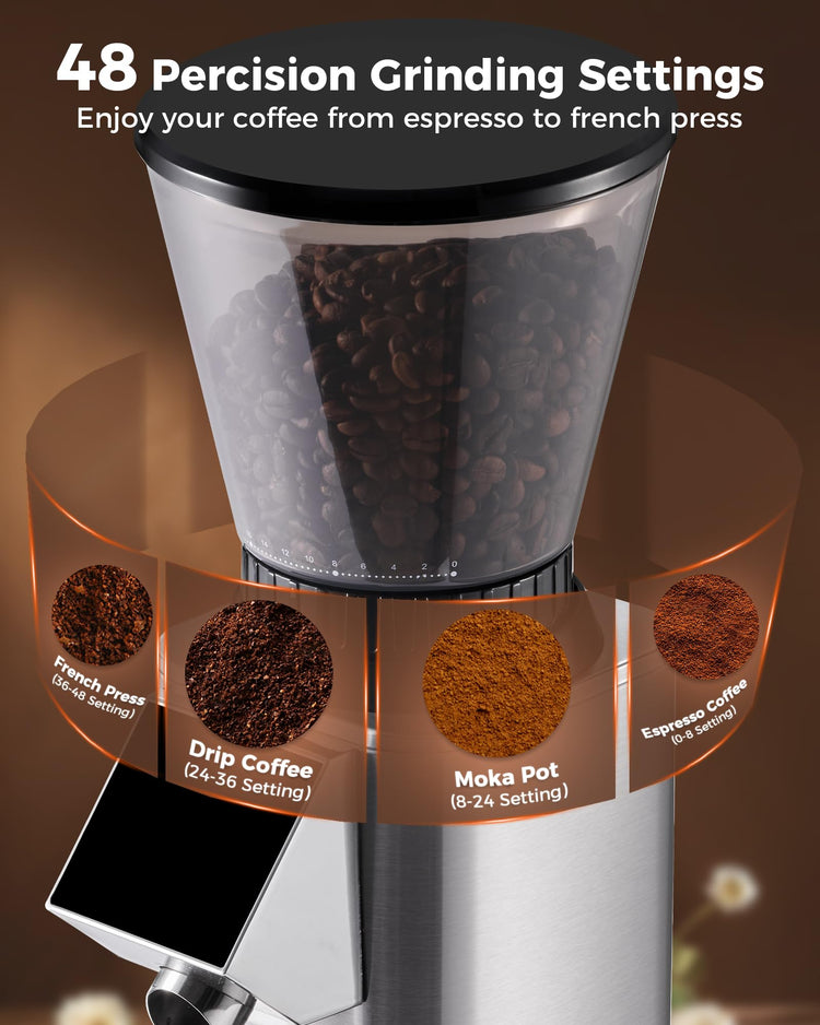 G1 Conical Burr Coffee Grinder with 48 Grind Settings