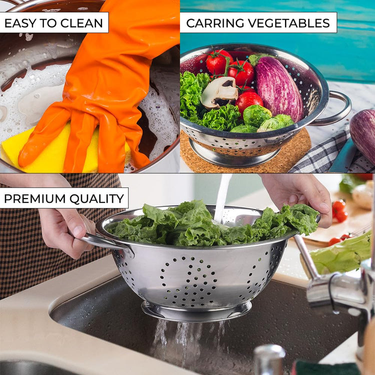 Set of 3 Stainless Steel Colanders (5 Count)