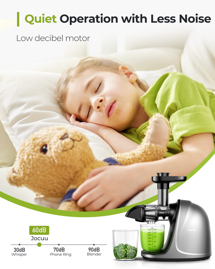 Juicer Jocuu Slow Masticating Juicer Machines Easy to Clean