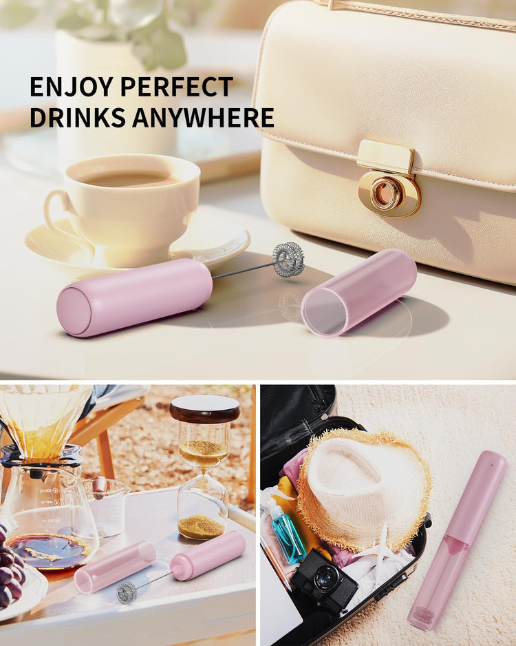 Portable Rechargeable Milk Frother Handheld