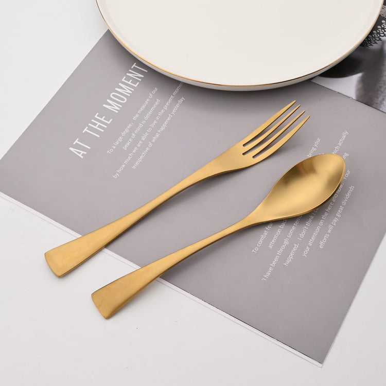 Golden Silverware Set