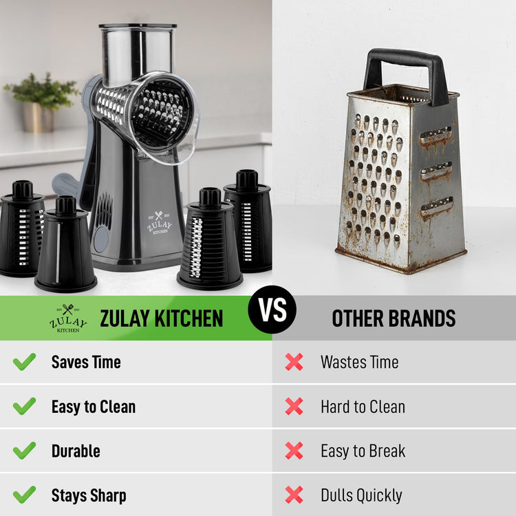 Rotary Cheese Grater 5 Blade Cheese Shredder