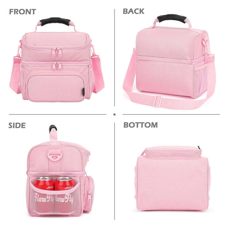 Double Layer Cooler Insulated Lunch Bag Adult Lunch Box Large Tote Bag for Men