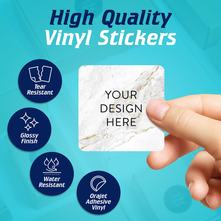 100 Custom Vinyl Stickers (100 Count)