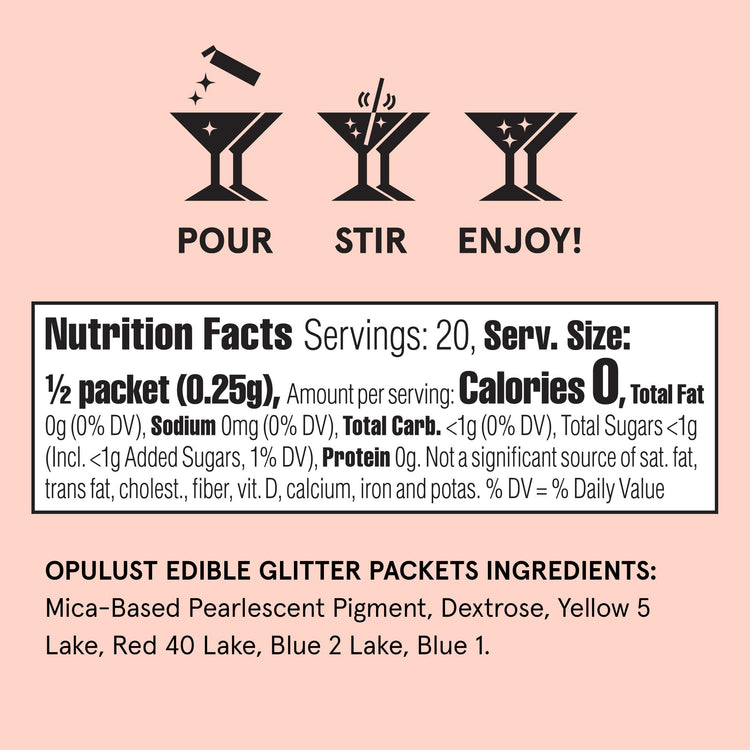 Opulust Edible Glitter Packets 2 Pack