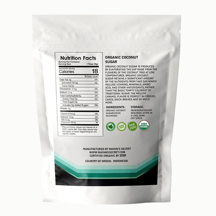 2 lbs USDA Certified Brown Coconut Sugar Organic for Baking (64 Ounce)