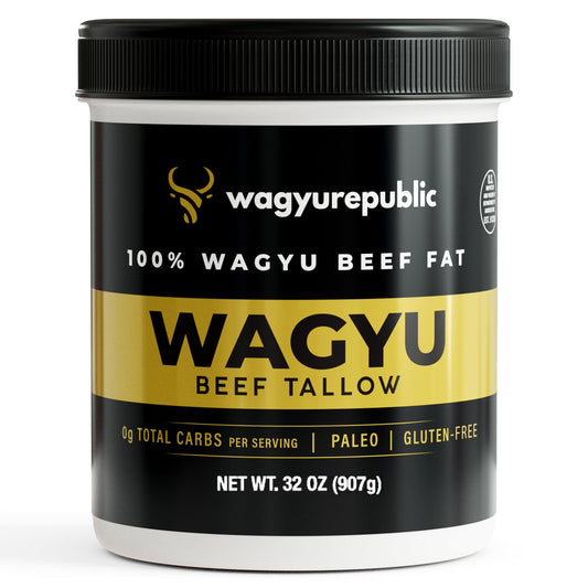 Wagyu Republic Beef Tallow ⎸ Grass Fed Wagyu Beef Tallow (32 Ounce)