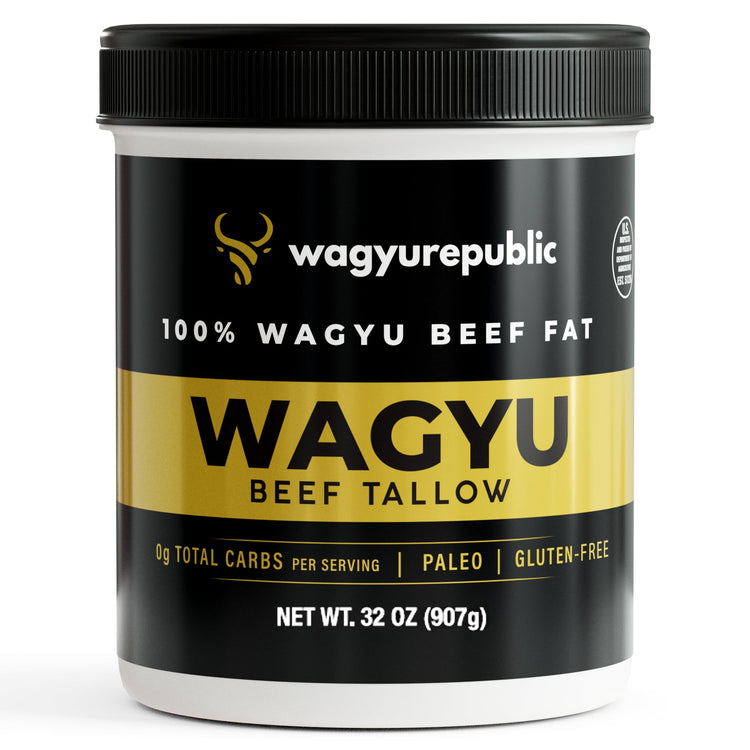 Wagyu Republic Beef Tallow ⎸ Grass Fed Wagyu Beef Tallow (32 Ounce)