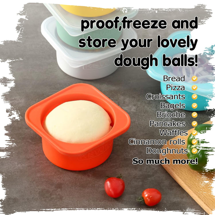 500ml Individual Dough Storage Vessels with Airtight Lid (5 Count)