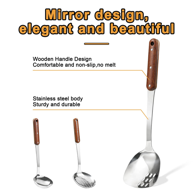 Stainless Steel Wok Spatula (3 Count)
