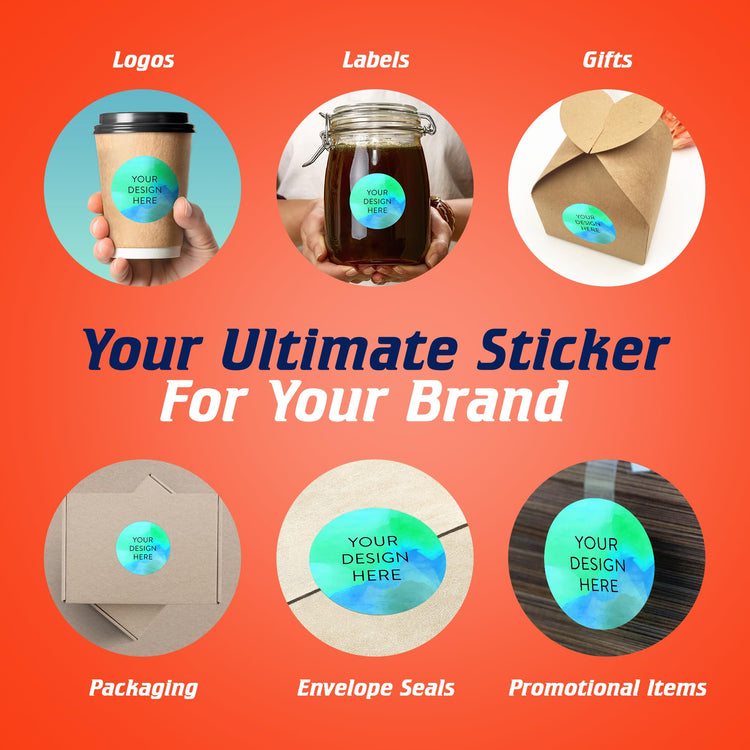 Custom Vinyl Stickers Your Image (100 Count)