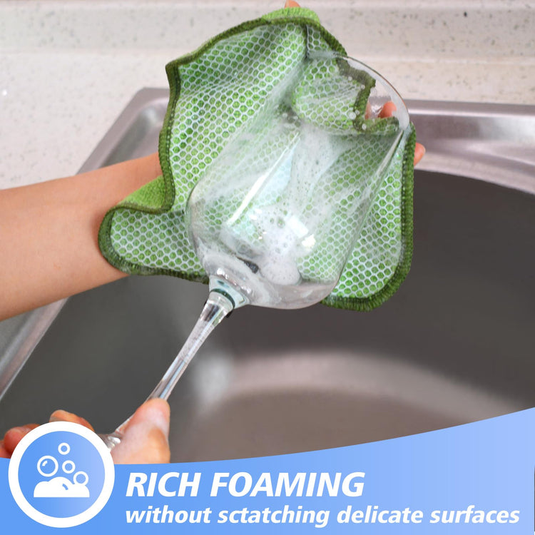 Dish Cloths for Washing Dishes with Scrub Side (9 Count)