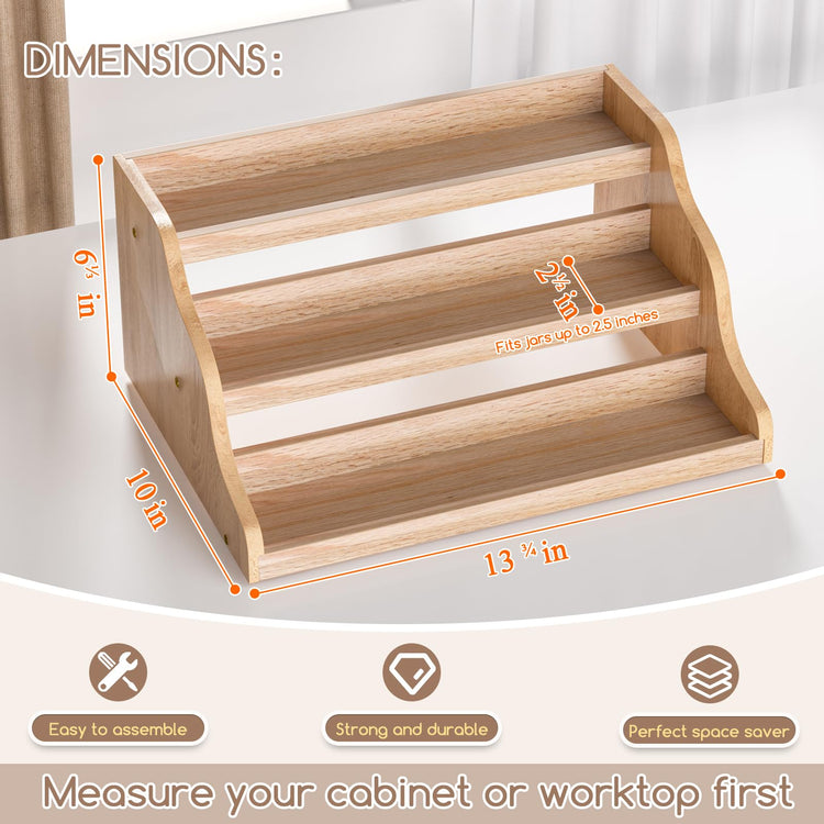 Tiered Spice Rack Organizer for Cabinet