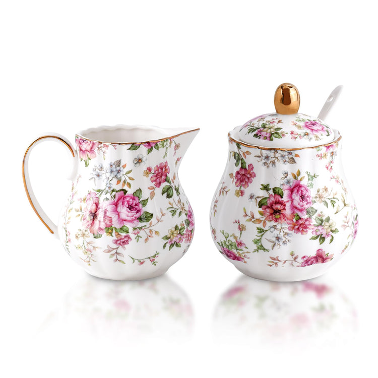 Ceramic Sugar and Creamer Set