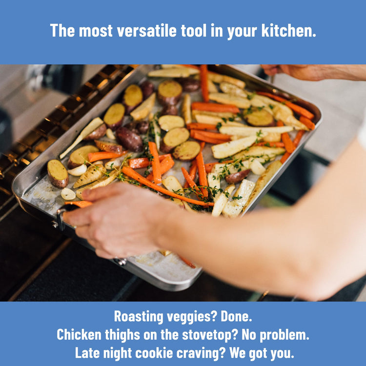 Stainless Steel Roasting Pan with Handles
