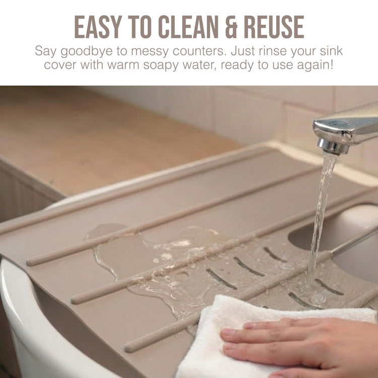 Travel Size Bathroom Sink Cover for Counter Space