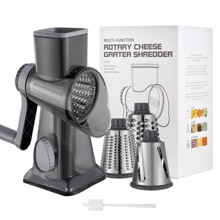Cheese Grater Hand Crank Rotary Vegetables Shredder with Handle