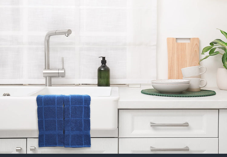 100% Cotton Terry Dish Towels for Kitchen (4 Count)