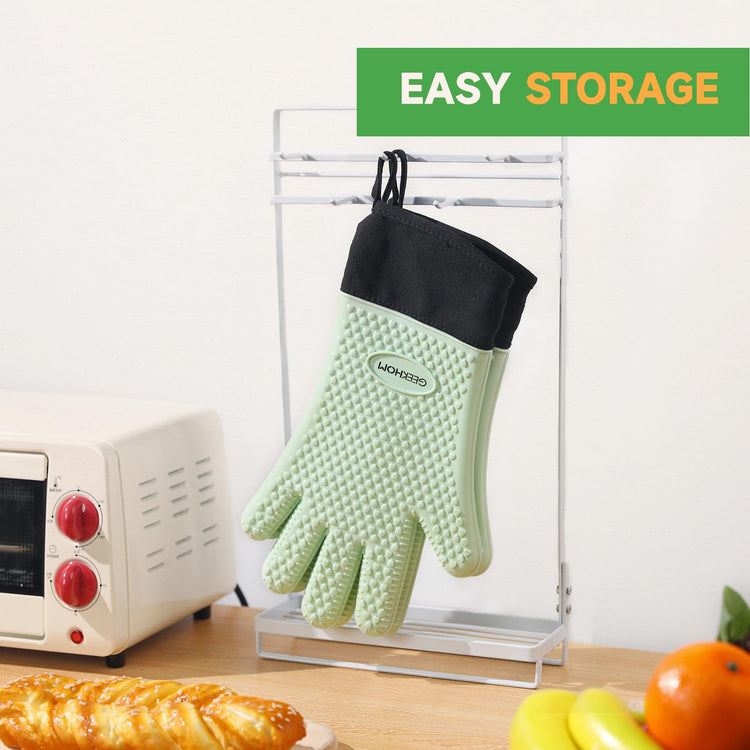 BBQ Gloves Heat Resistant Oven Mitts (2 Count)