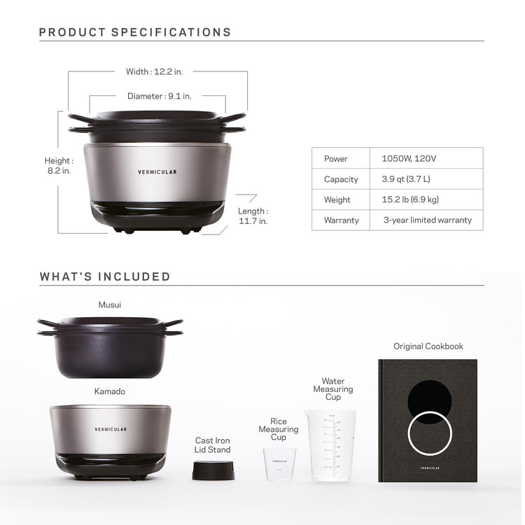 Musui Kamado Cast Iron Induction Cooker