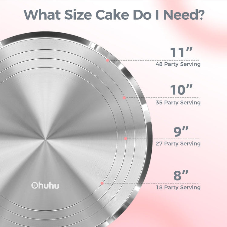 Cake Stand Aluminium 12''Cake Turntable Decorating Bakery Supplies