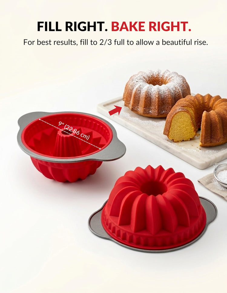 Premium Non Stick Silicone Pound Cake Pan