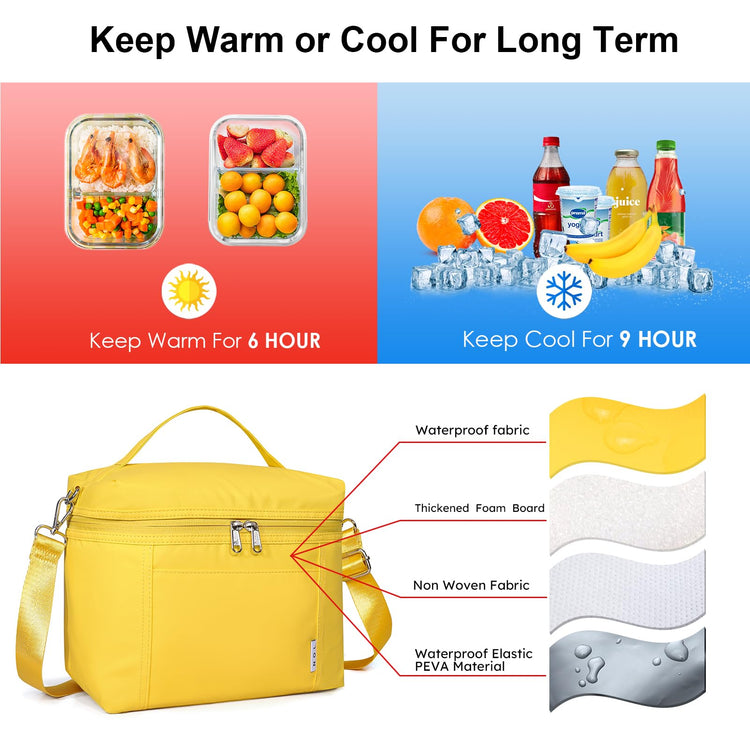NOL 8L Insulated Lunch Bag for Women