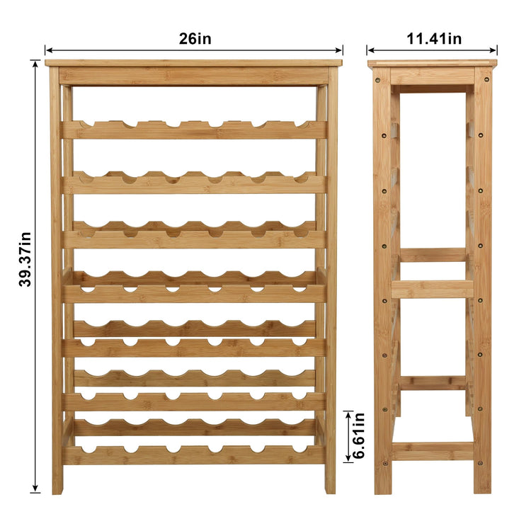 42 Bottles Bamboo Wine Rack