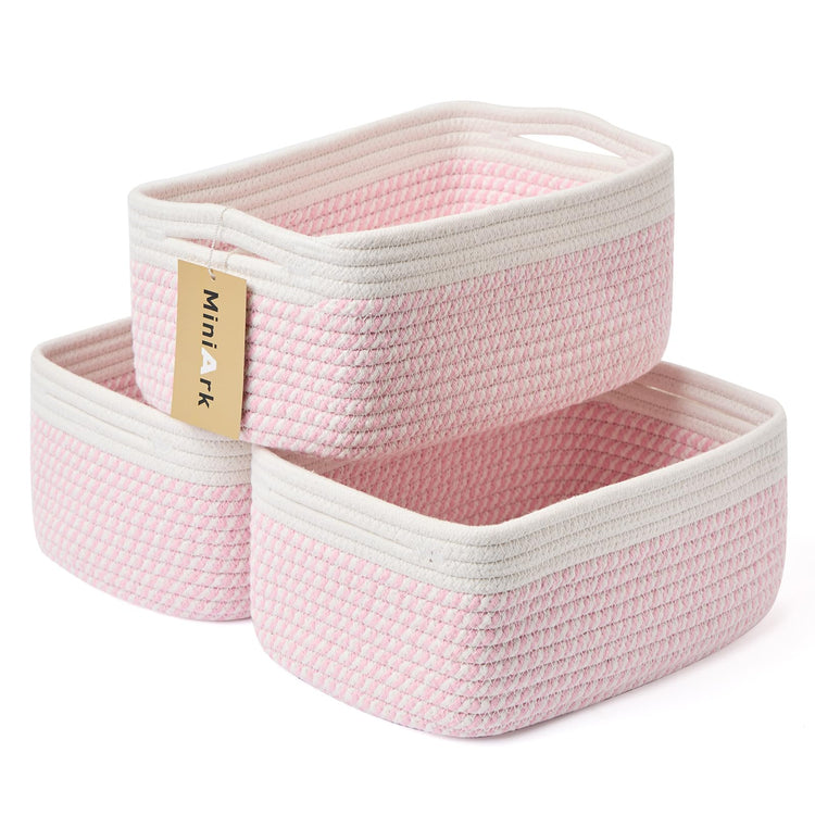 Small Storage Baskets for Organizing (3 Count)