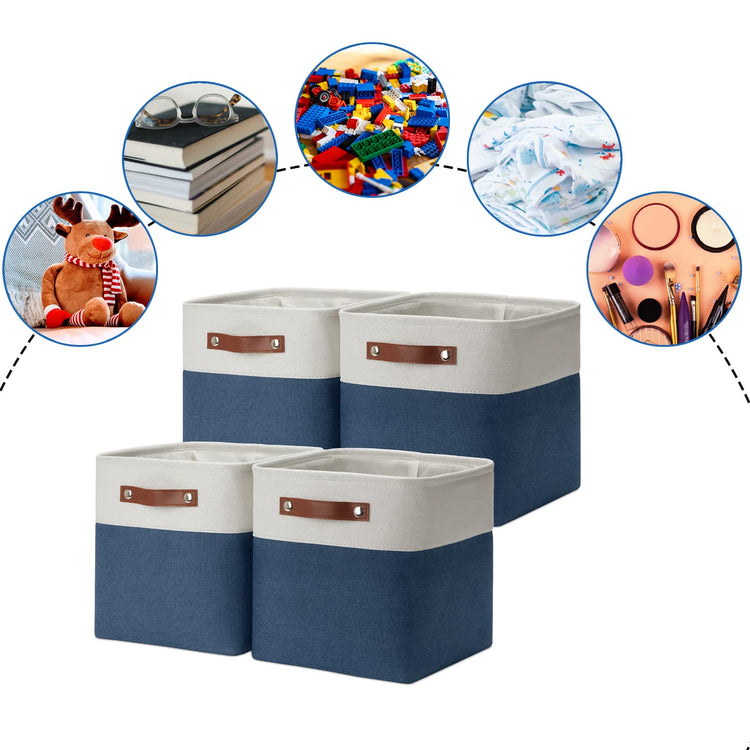 Set of 4 Storage Cubes Baskets for Organizing (4 Count)