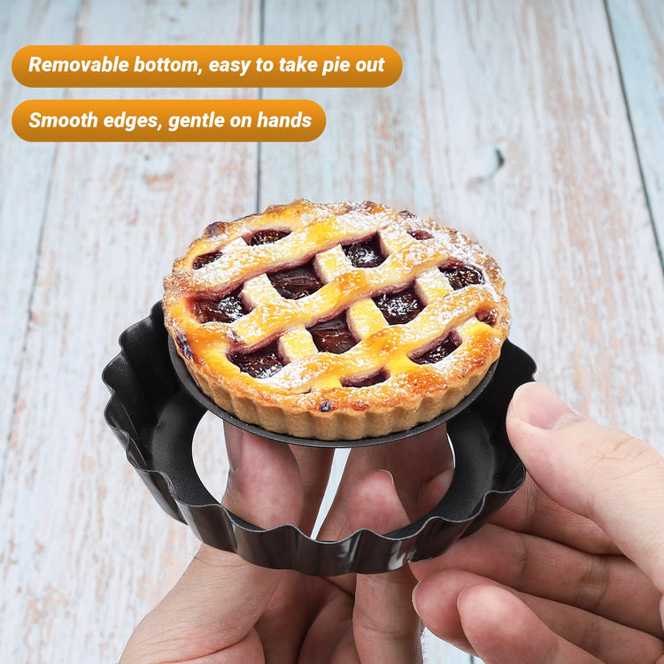 4 Inch Mini Quiche Pan Set of 6 (6 Count)