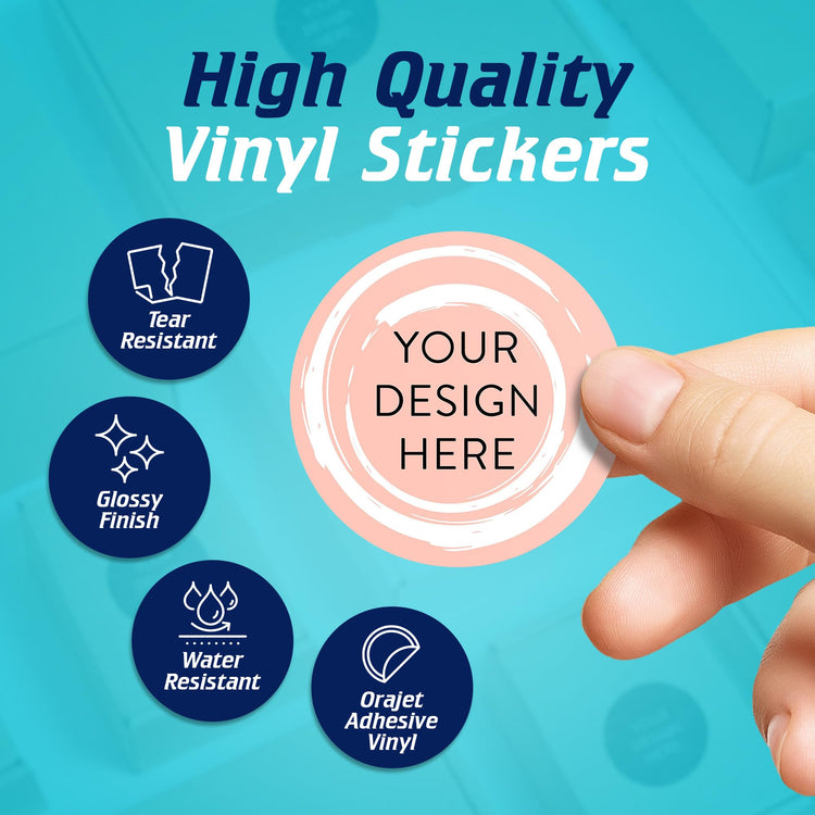Custom Vinyl Stickers Your Image (100 Count)