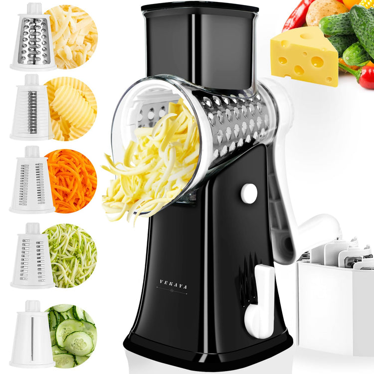 5 in 1 Rotary Cheese Grater Hand Crank