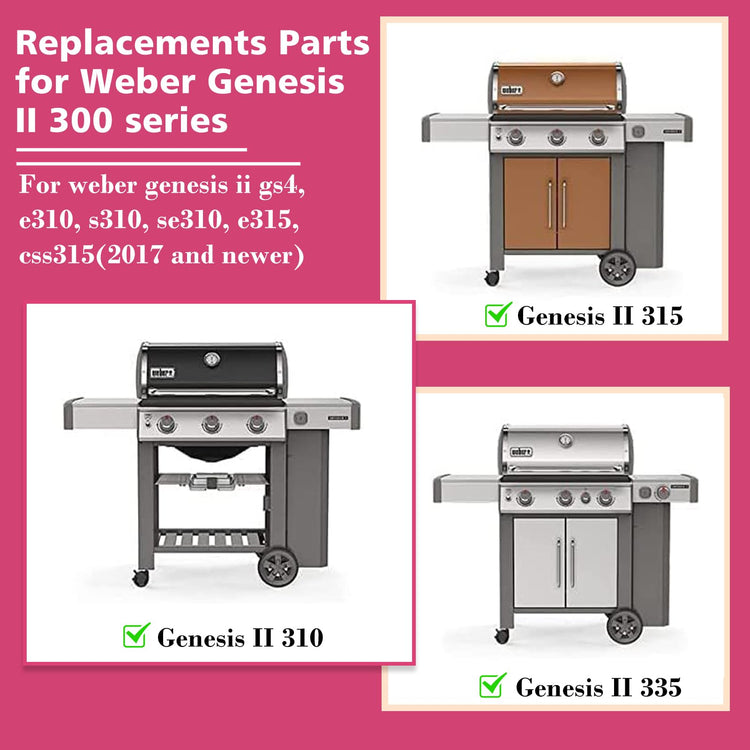17" Flavorizer Bars 66795 and 18.75" Cast Iron Grill Grates 66095 Combo for Weber Genesis II LX 300 Series