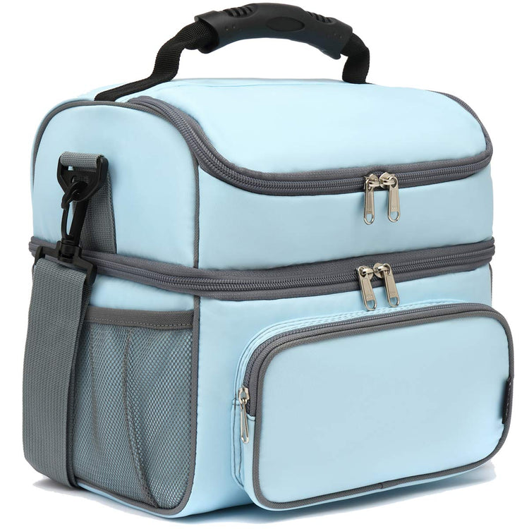 Double Layer Cooler Insulated Lunch Bag Adult Lunch Box Large Tote Bag for Men