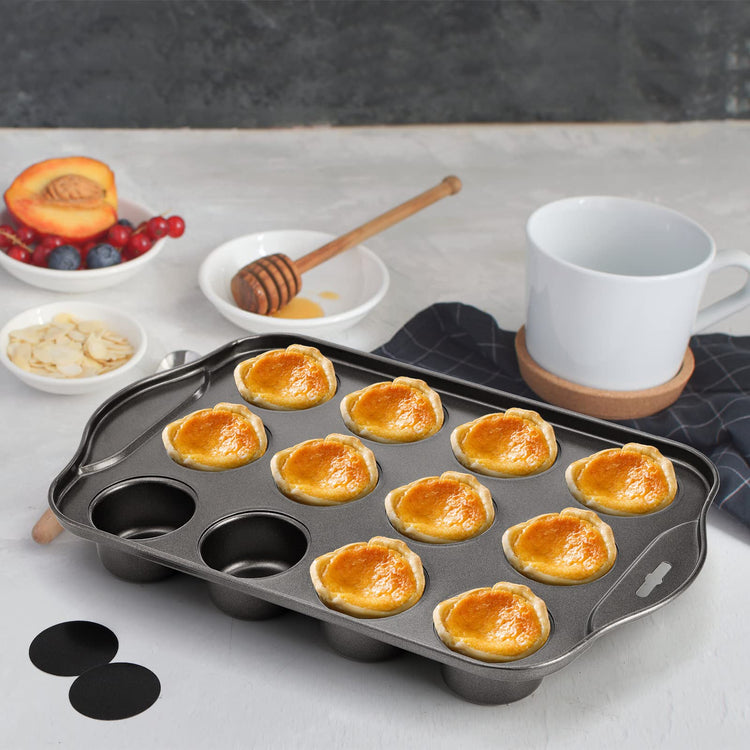2 Pack 12 Cavity Mini Cheesecake Pan with Removable Bottom (2 Count)