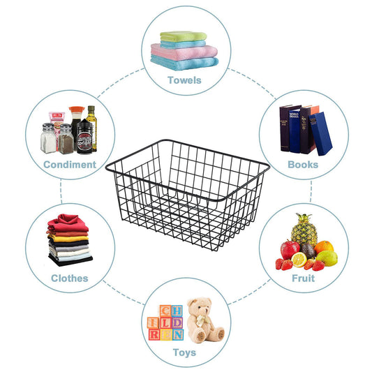 Extra Large】Wire Kitchen Storage Baskets 2 Packs