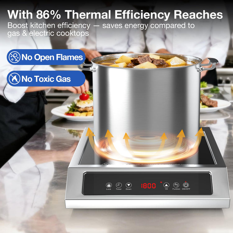 1800W Commercial Induction Cooktop