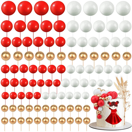108 Pcs Balls Cake Topper