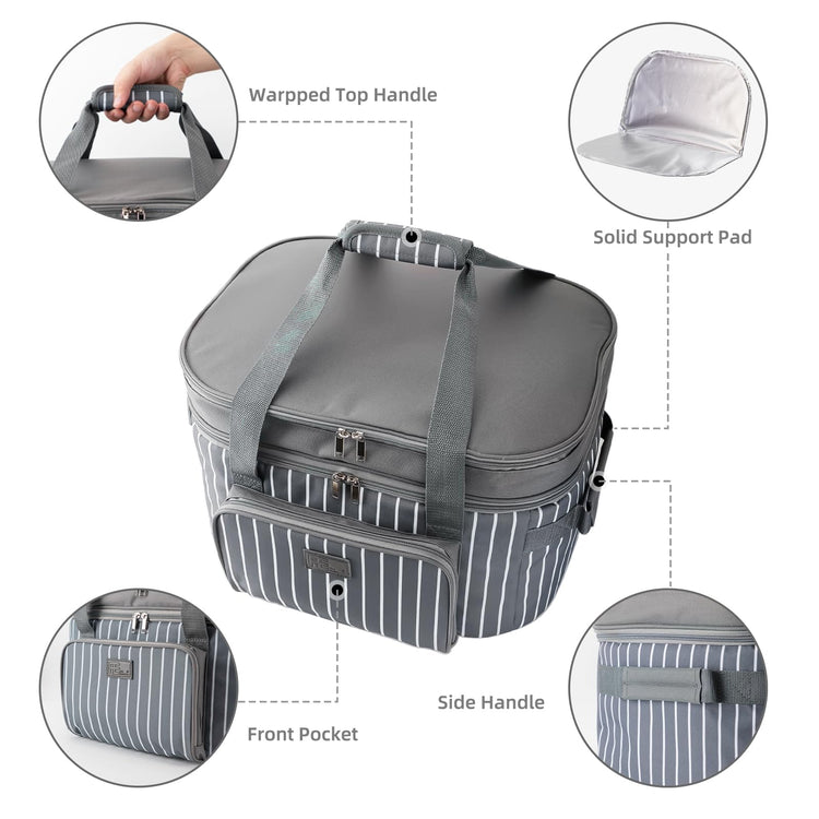 Double Layer Slow Cooker Carrier Bag for 6